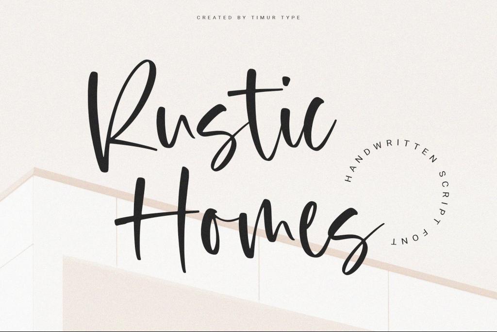 Rustic Homes Font website image