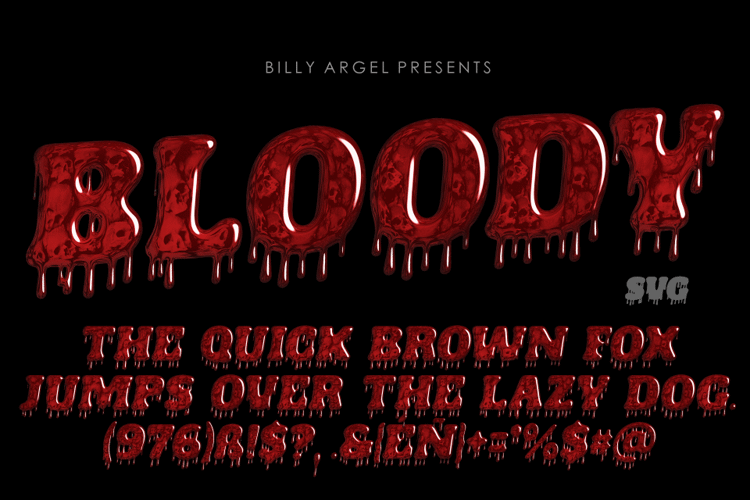 BLOODY TYPE Font website image