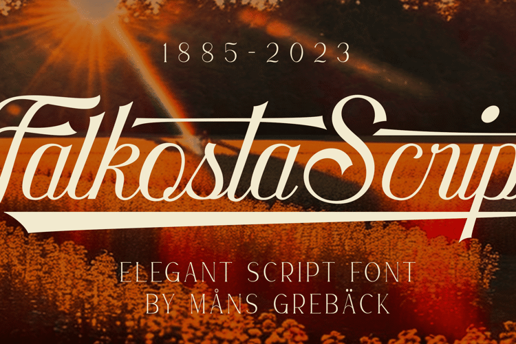 Falkosta Script Font website image