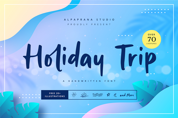 Holiday Trip Font website image