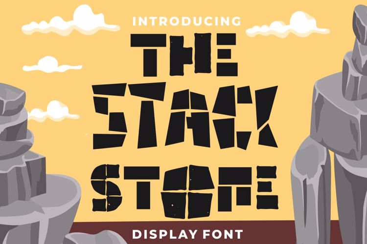 THE STACK STONE Two Rough Font website image