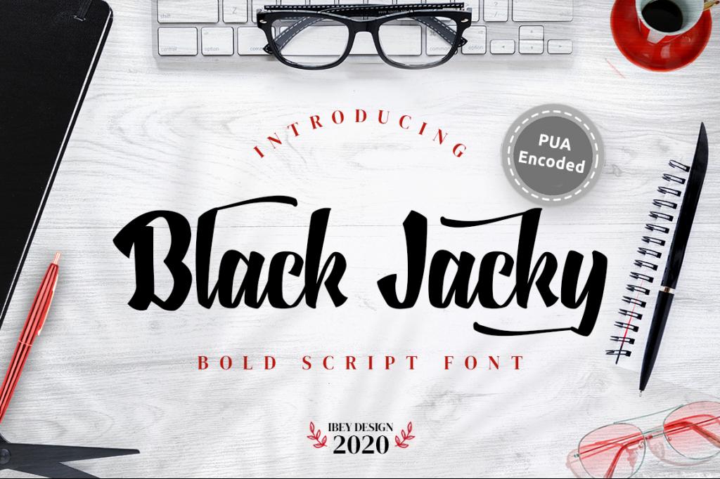 Black Jacky Font website image