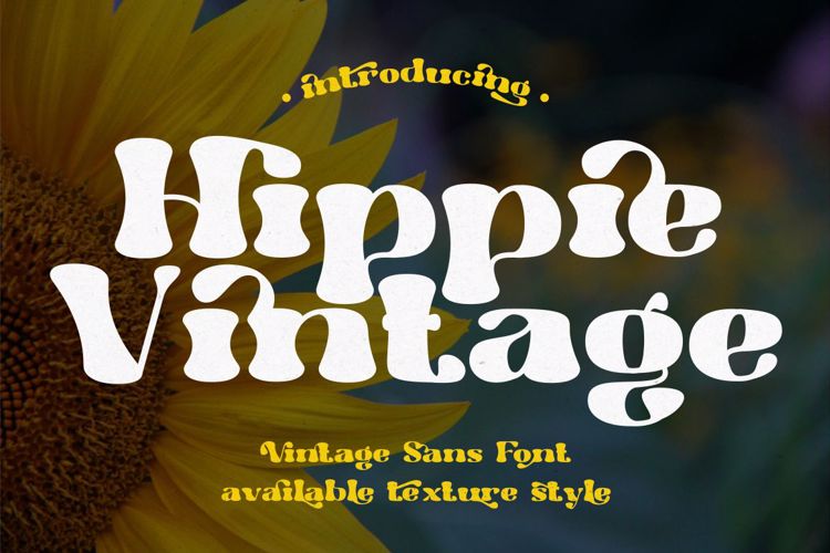 Hippie Vintage Font website image