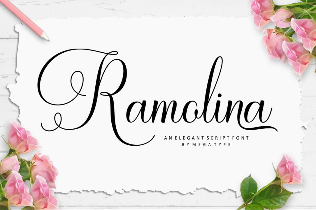 Ramolina Script Font website image