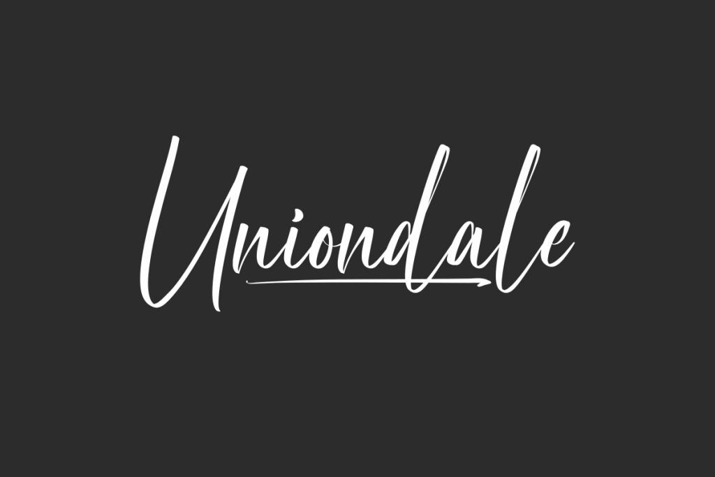 Uniondale Demo Font website image
