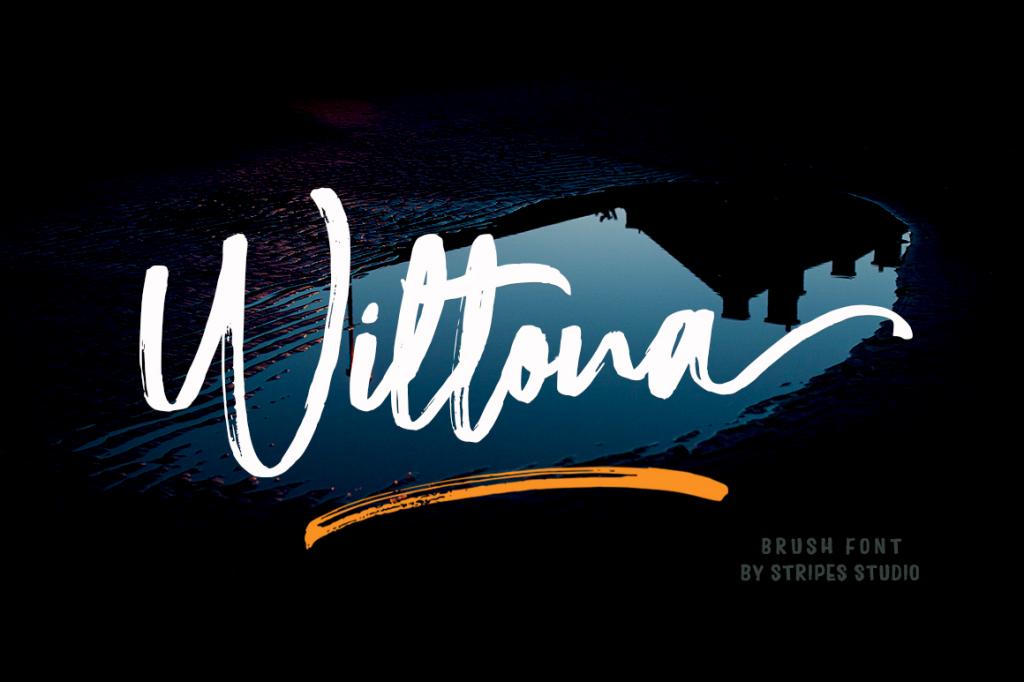 Wiltona Brush Font Family website image
