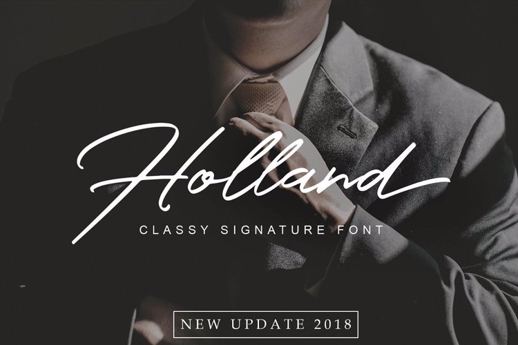 Holland Signature Font website image