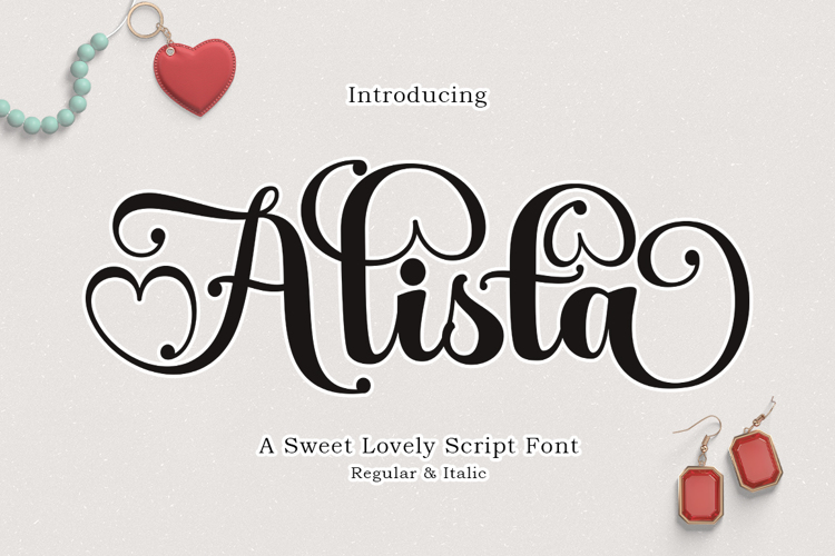 Alista Script Font website image