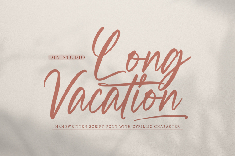 Long Vacation Font website image