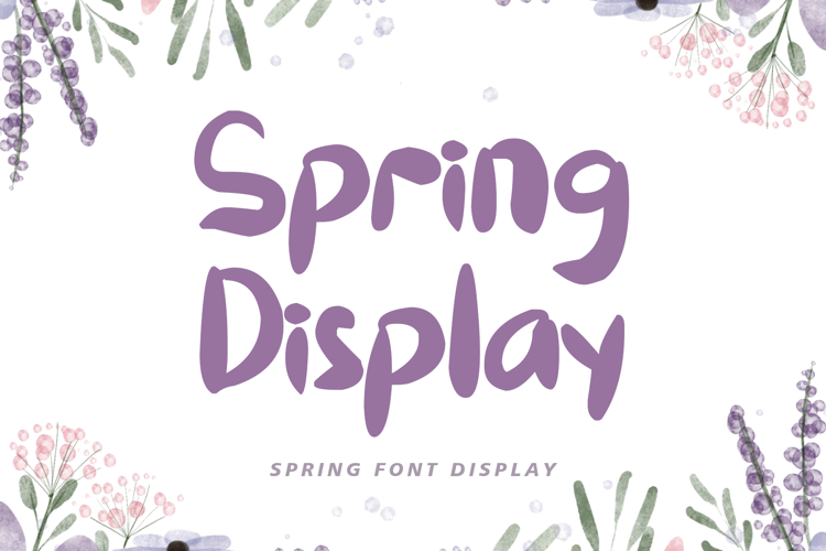 Spring Display Font website image
