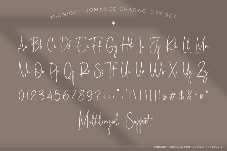 Midnight Romance Font website image
