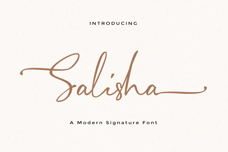 Salisha Signature Font website image