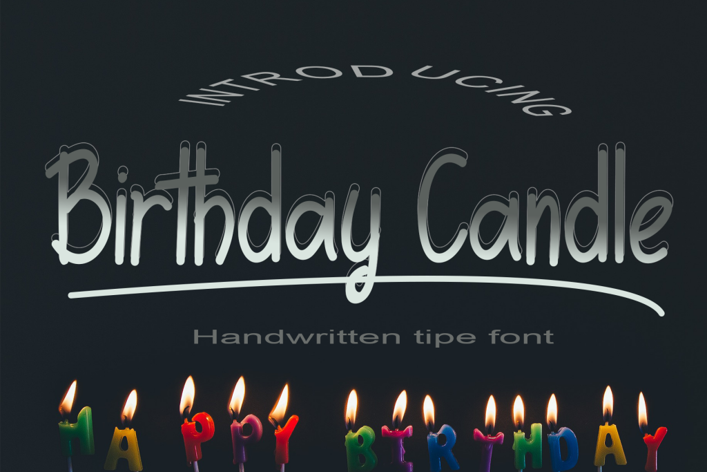 Birthday Candle Font website image