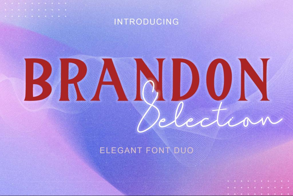Brandon Selection Font Family website image
