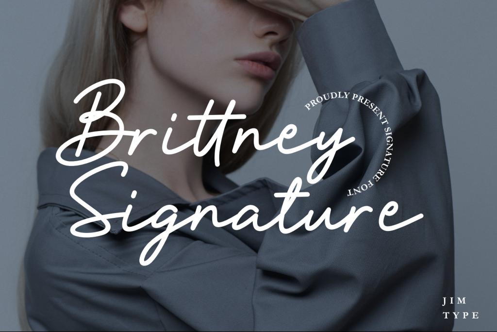 Brittney Signature DEMO! Font website image