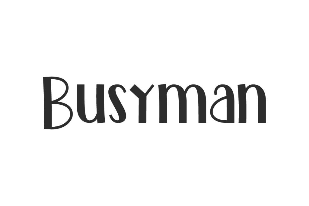 BusymanDemo Font website image