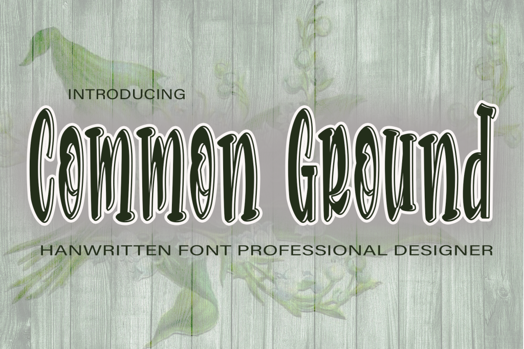 Common Ground Font website image