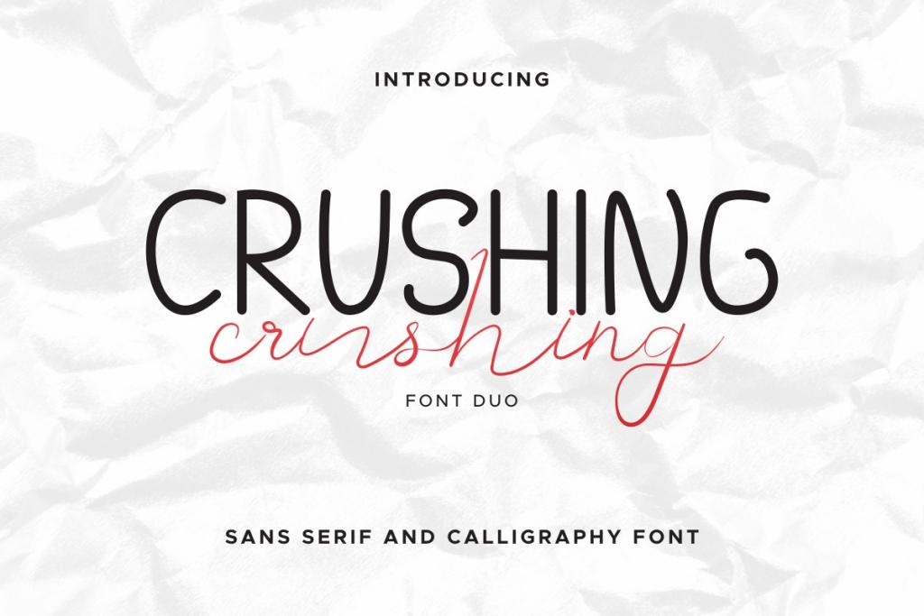 Crushing Demo Font Family website image