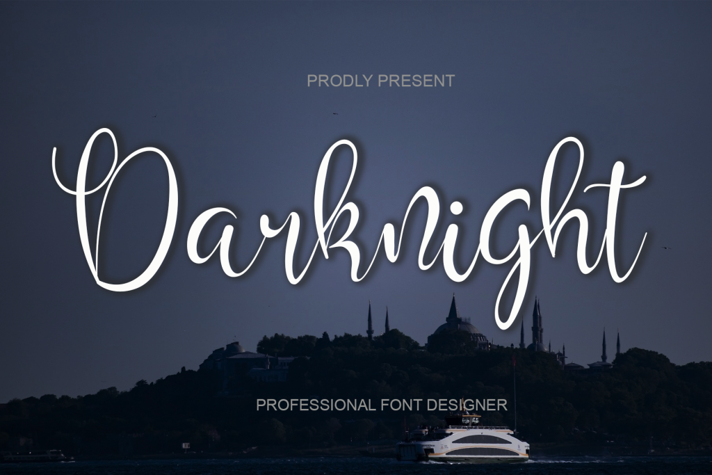 Darknight Font website image