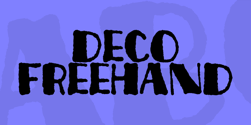 Deco Freehand Font website image