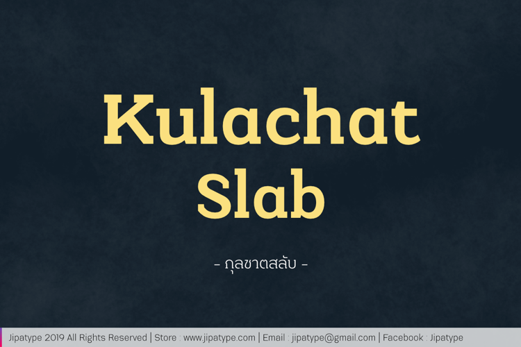 Kulachat Slab Font website image