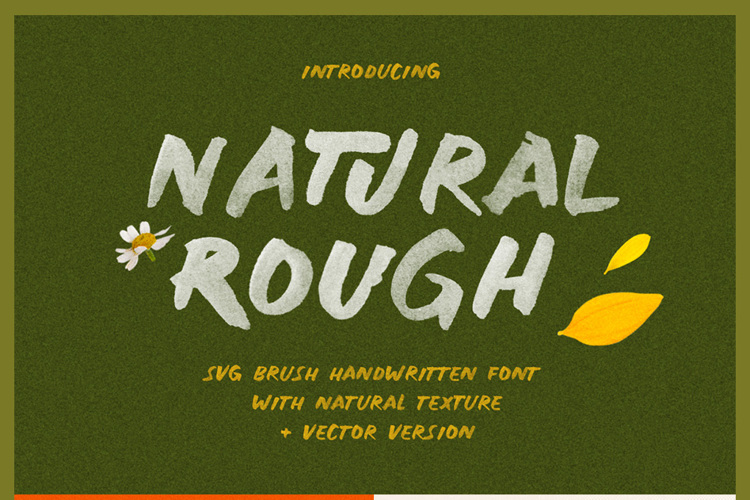 Natural Rough Font website image