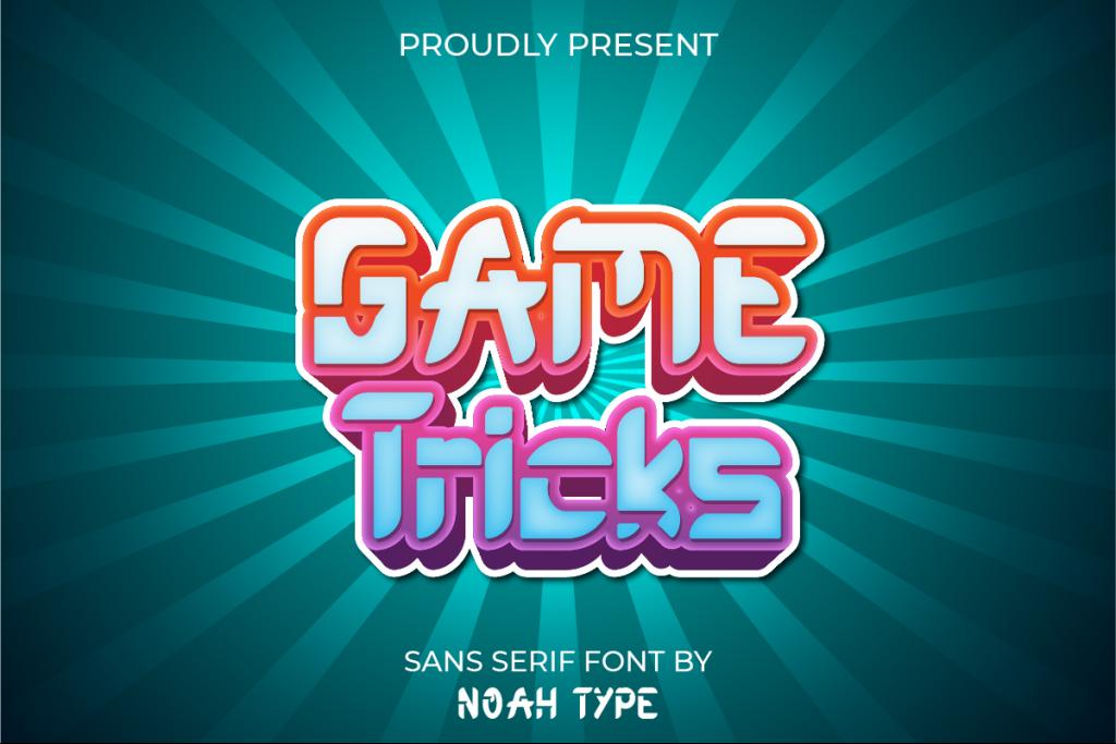 Game Tricks Demo Font Family website image