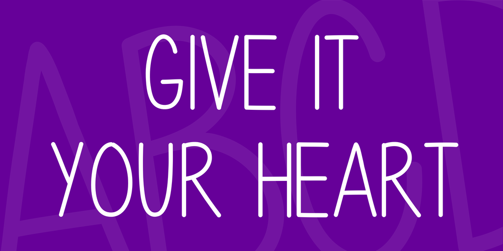 Give It Your Heart Font website image