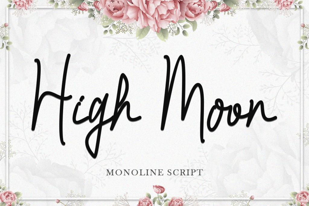 High Moon Font website image
