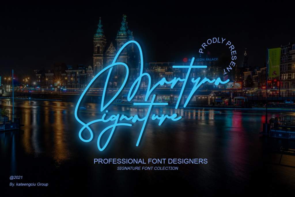 Martyna Signature Font website image
