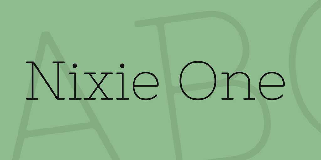Nixie One Font website image