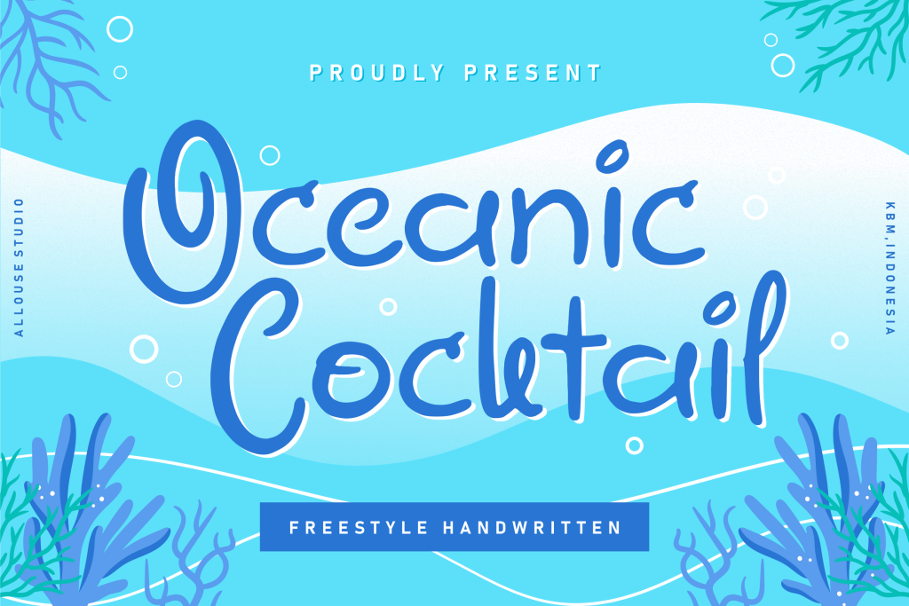 Oceanic Cocktail Demo Font website image