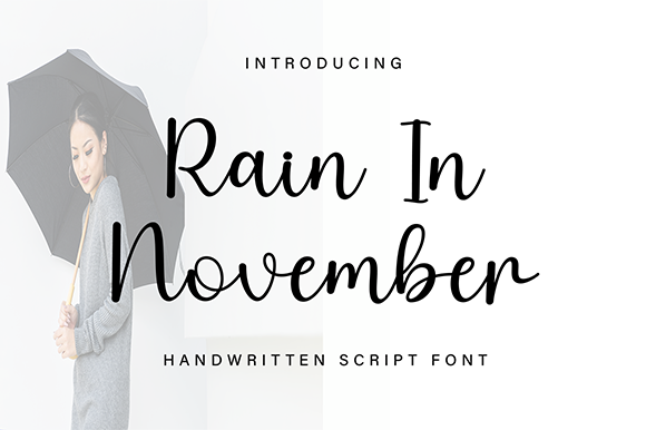 Rain In November Font website image