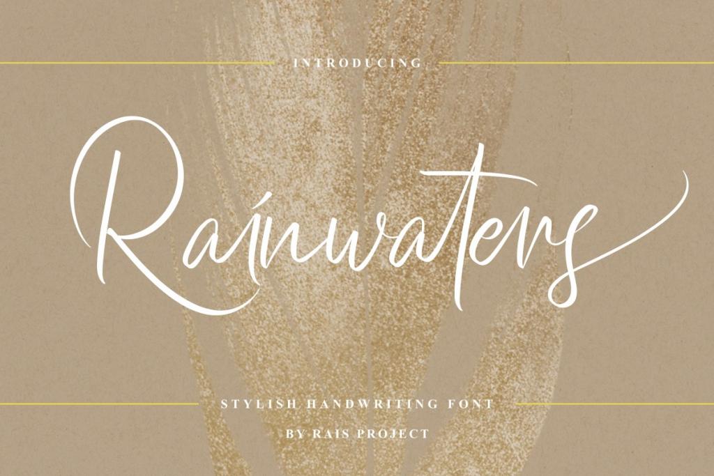 Rainwaters Demo Font website image