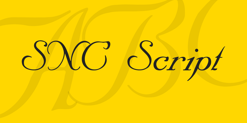 SNC Script Font website image