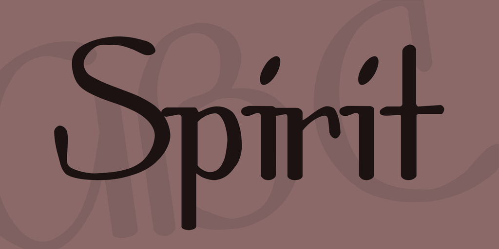 Spirit Font website image