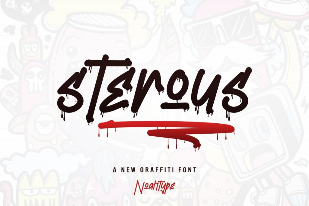 Sterous Demo Font website image