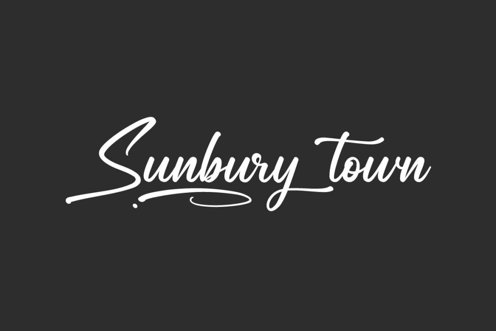 Sunbury Town Demo Font website image