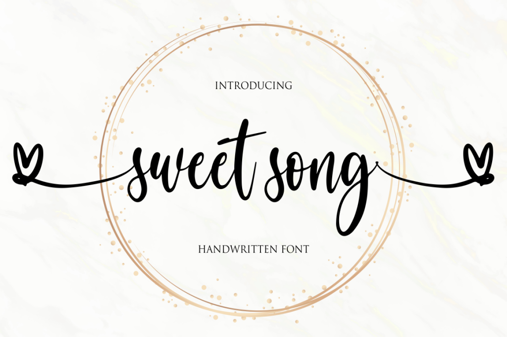 sweet song Font website image