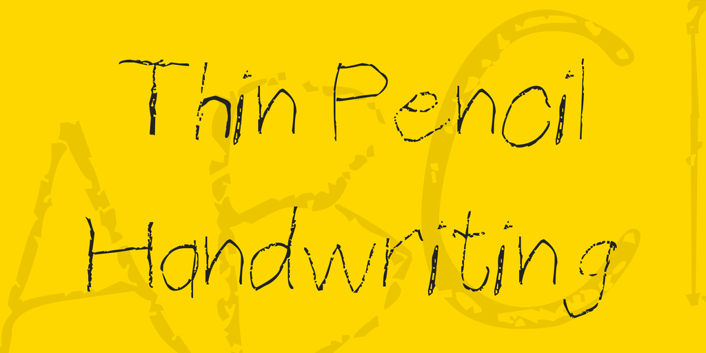 Thin Pencil Handwriting Font website image