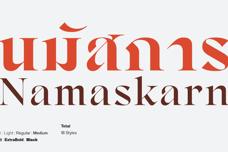 Namaskarn Font website image