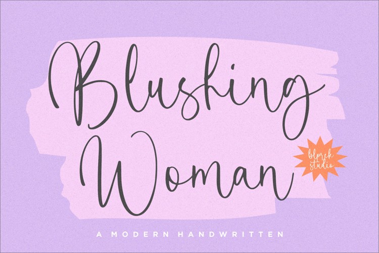 Blushing Woman Font website image