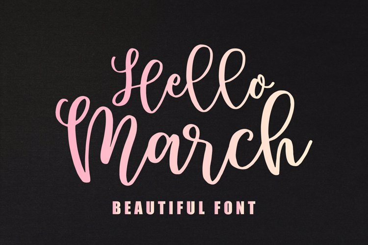Hello March Font website image