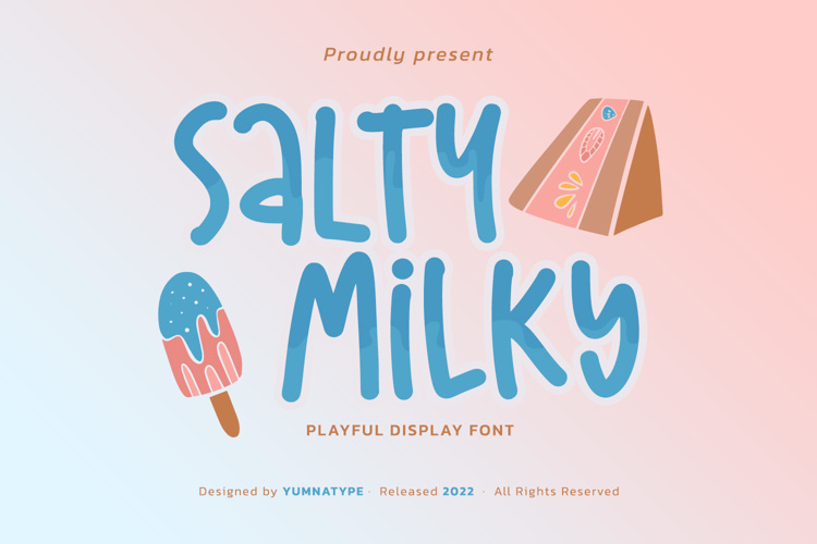 Salty Milky Font website image