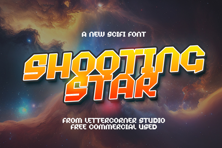 Shooting Star Font website image