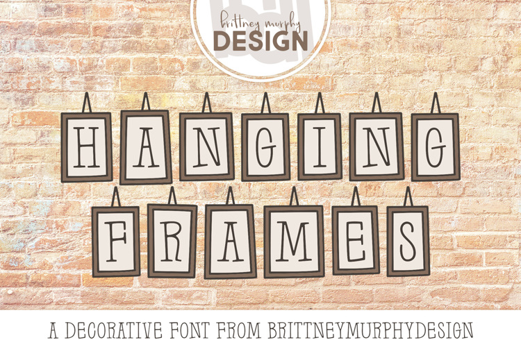 Hanging Frames Font website image