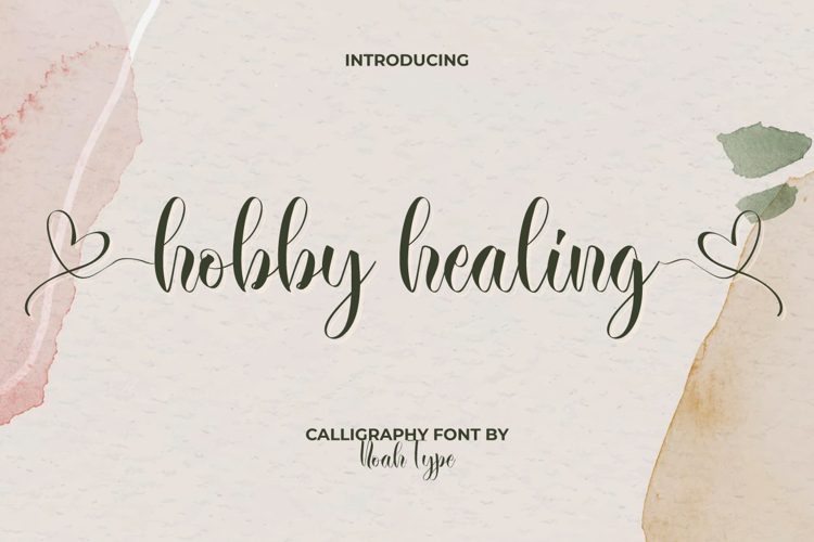Hobby Healing Font website image