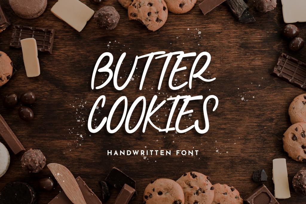 Butter Cookies Font website image
