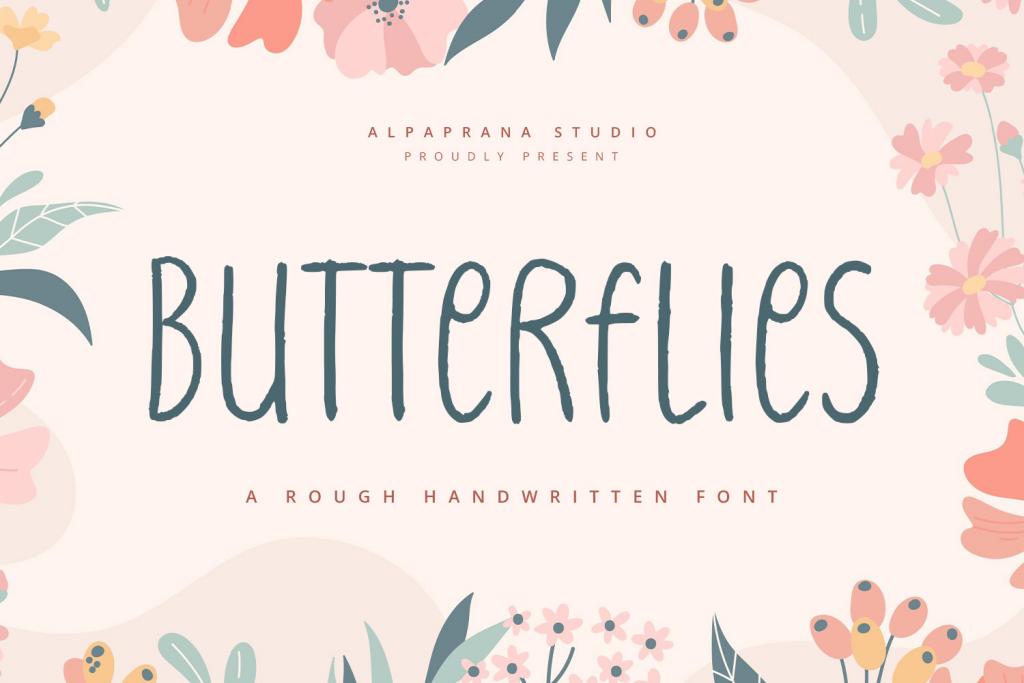 Butterflies Font website image