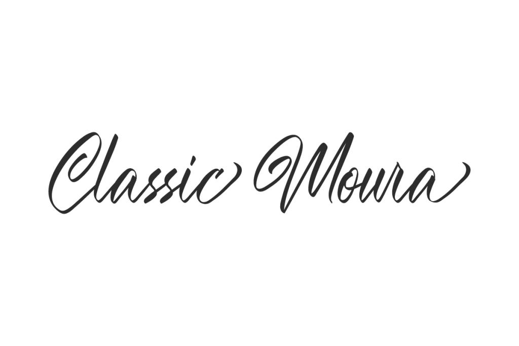 Classic Moura Demo Font website image